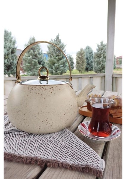 Granit Kamp ve Mutfak Çay Bitki Çayı Demliği 3,5 Lt Bej - 152.2.07.042