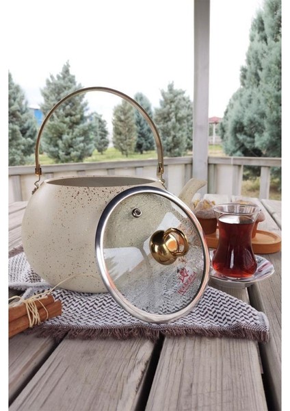 Granit Kamp ve Mutfak Çay Bitki Çayı Demliği 3,5 Lt Bej - 152.2.07.042