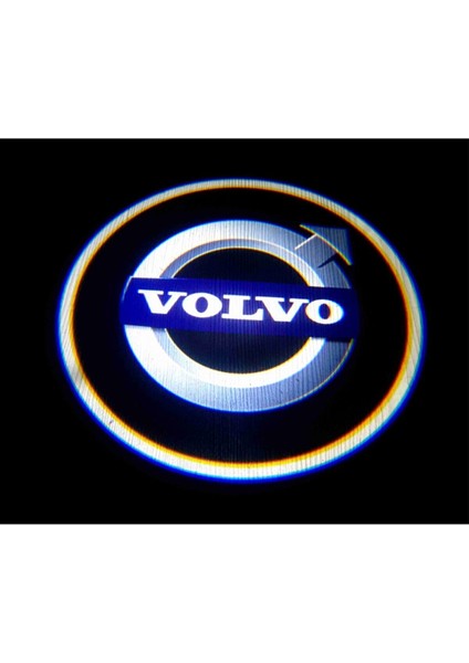 Volvo Kapı Logosu Yeni Nesil Mesafe Sensörlü Pilli Ön 2 Kapı Için Karbon Görünümlü