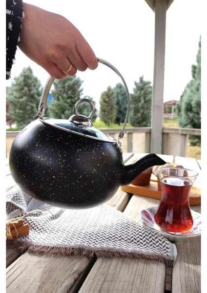 Granit Kamp ve Mutfak Çay Bitki Çayı Demliği 1,5 Lt Siyah - 152.2.07.020