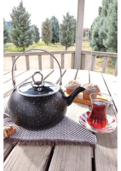 Granit Kamp ve Mutfak Çay Bitki Çayı Demliği 1,5 Lt Siyah - 152.2.07.020