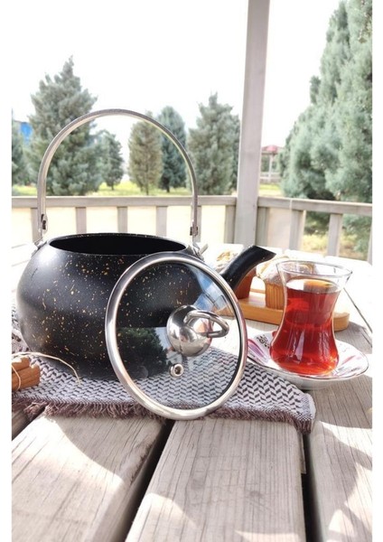 Granit Kamp ve Mutfak Çay Bitki Çayı Demliği 1,5 Lt Siyah - 152.2.07.020