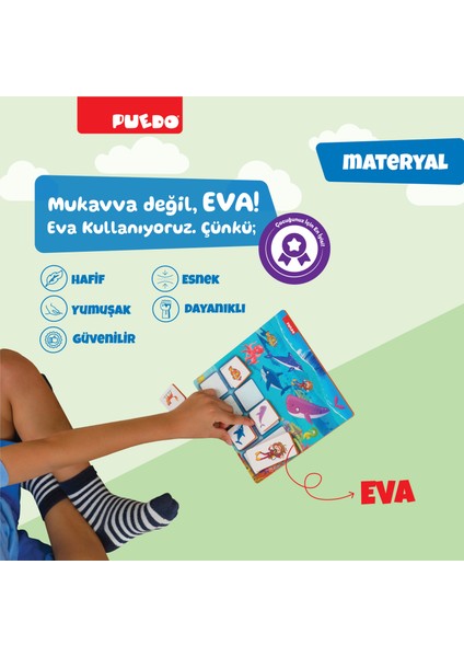 Habitat Bingo / Eğitici ve Eğlenceli Oyuncak / Hayvanları Öğreten Eşleştirme Oyunu / 32 Parça