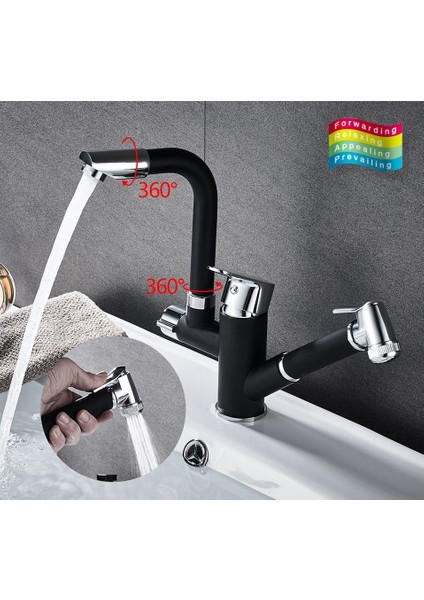 Mutfak Evye Banyo Bataryası Fiskiyeli Model Siyah / Krom
