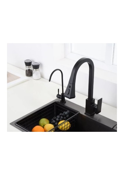 Mutfak Evye Bataryası Fiskiyeli+Su Arıtma Bataryası Siyah 2'li Set 5 Yıl Güvenceli Yeni..!!!