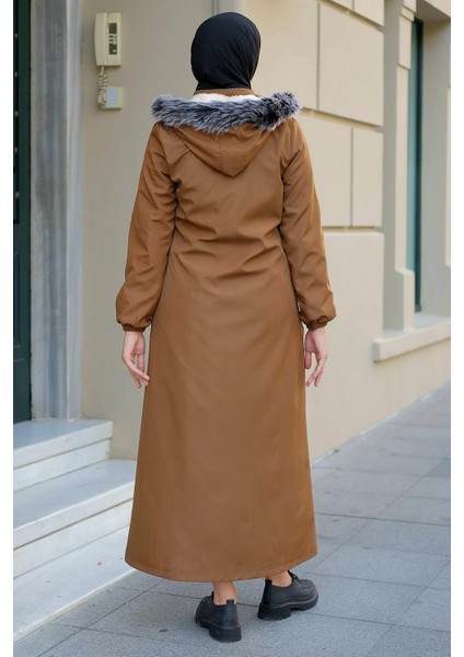 Tam Boy Büyük Beden Mont Taba HM2286 indirimleri