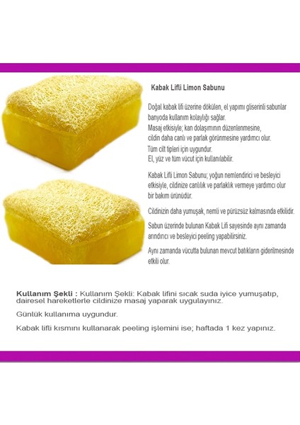 Kabak Lifli Limon Sabunu