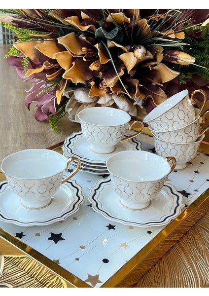Çay Fincan Takımı Cheerful 6 Kişilik 12 Parça