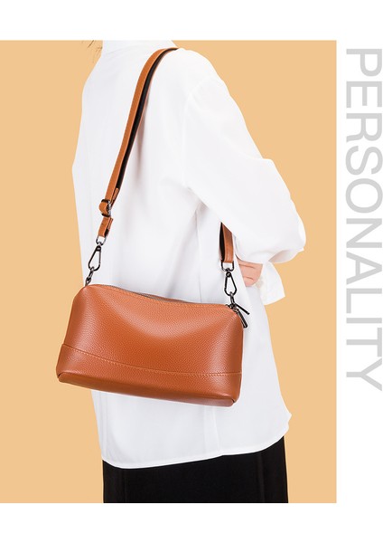 Birinci Katman Dana 2023 Kadın Çantası Bayan Tek Omuz Crossbody Çantası Deri Çantası (Yurt Dışından) fırsatları