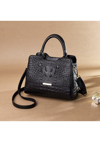 Bayan Çanta 2023 Yeni Avrupa ve Amerikan Retro Timsah Desen Büyük Kapasite Basit Atmosfer (Yurt Dışından) modelleri