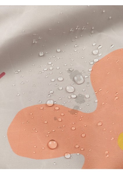 Banyo Duş Perdesi Sevimli Desen Pembe Dijital Baskılı Banyo Perdesi, Tek Kanat C HALKALI-180X200 cm modelleri