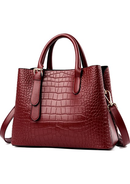 Bayan Çanta 2023 Yeni Avrupa ve Amerikan Moda Üst Düzey Timsah Desen Çanta Çok Katmanlı Büyük Kapasiteli Kadın Çantası (Yurt Dışından) indirimleri