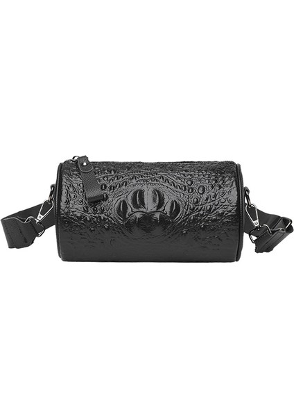 Hakiki Deri Kadın Çantası Ilk Katman Inek Derisi Omuz Crossbody Çanta 2023 Yeni Moda Timsah Desen Küçük Kare Çanta Geniş Omuz Askısı (Yurt Dışından)