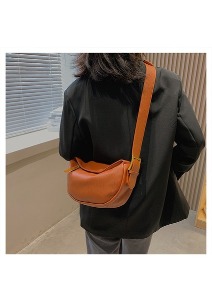 Hakiki Deri Çanta Yeni Moda Geniş Eyer Çantası Göğüs Çantası Inek Derisi Kadın Çantası Yumuşak Deri Omuz Crossbody Çanta (Yurt Dışından) modelleri