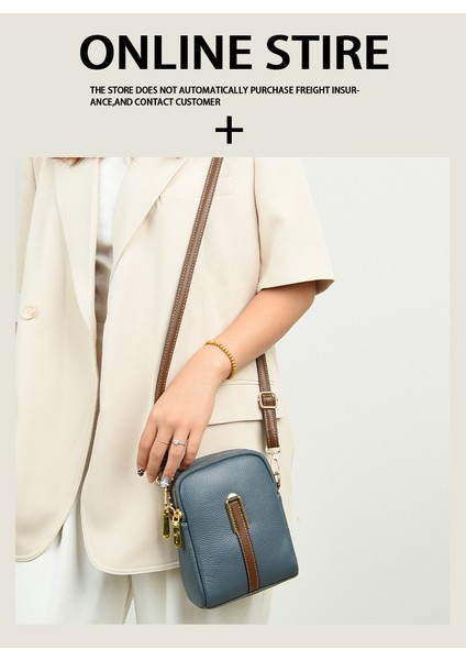 Birinci Katlı Dana Cep Telefonu Çantası Kadın Crossbody Çantası Küçük Çanta 2023 Yaz Yeni Deri Kabuk Çantası Mini Omuz Çantası (Yurt Dışından) modelleri