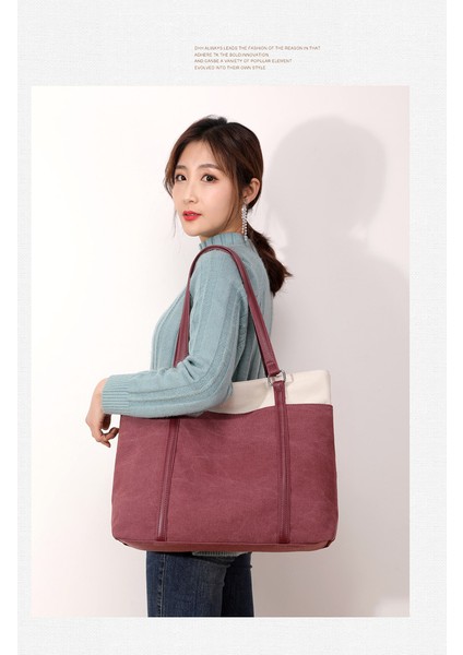 Tek Omuzlu Çanta Bahar Yeni Japon ve Kore Versiyonu Rahat Bayan Moda Kumaş Saf Renk Kadın Çanta Vahşi Kanvas Kadın Çanta (Yurt Dışından) fiyatları