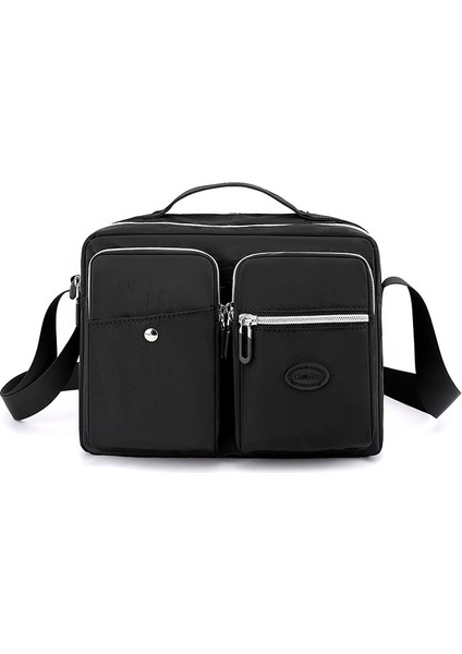 Bayan Büyük Kapasiteli Omuz Çantası Su Geçirmez Sıçramasına Dayanıklı Naylon Kumaş Çapraz Omuz Çantası Açık Eğlence Çantası (Yurt Dışından)