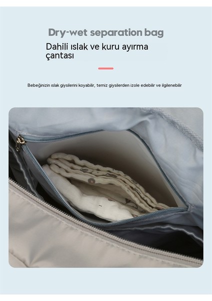 Çok Fonksiyonlu Anne Çantası Omuz Sırt Çantası Kadın Hamile Anne Bebek Çantası Bebek Pedleri ile Üç Parçalı Takım Büyük Kapasiteli Anne Çantası (Yurt Dışından) fiyatları