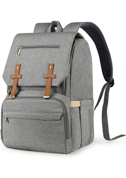 Yeni Omuz Mumya Çanta USB Şarj Çok Fonksiyonlu Su Geçirmez Anne Çanta Süt Depolama Yalıtımı Çanta Büyük Kapasiteli Anne Bebek Çanta (Yurt Dışından)