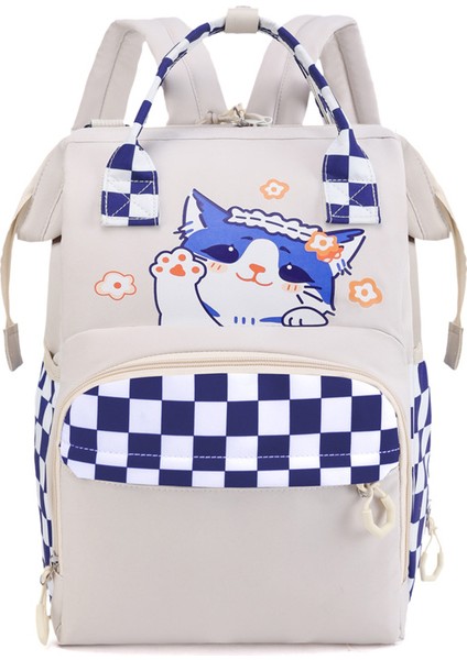 Yeni Anne ve Bebek Çantası Kedi Yavrusu Desen Sevimli Anne Çanta Hayvan Ekose Omuz Saklama Süt Yalıtım Hapsi Çanta (Yurt Dışından)