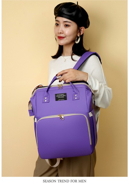 Anne Çantası Çok Fonksiyonlu Katlanabilir Beşik Anne Bebek Çantası Yatak Güneşlik USB Su Geçirmez Beşik Anne Çantası (Yurt Dışından) fiyatları