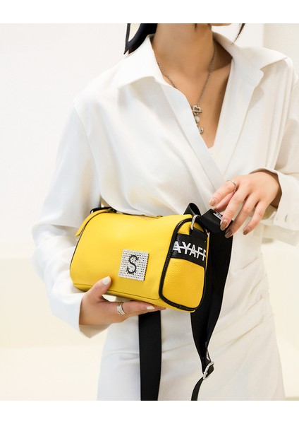 Deri Çanta Kadın 2023 Yeni Moda Crossbody Çanta Gündelik El Çantası Elmas Küçük Kare Çanta Baş Katmanlı Deri Omuz Çantası (Yurt Dışından)