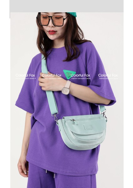 Crossbody Çanta Kadın Kore Moda Vahşi Omuz Çantası Su Sıçramasına Dayanıklı Naylon Ruj Bozuk Para Cüzdanı (Yurt Dışından) modelleri