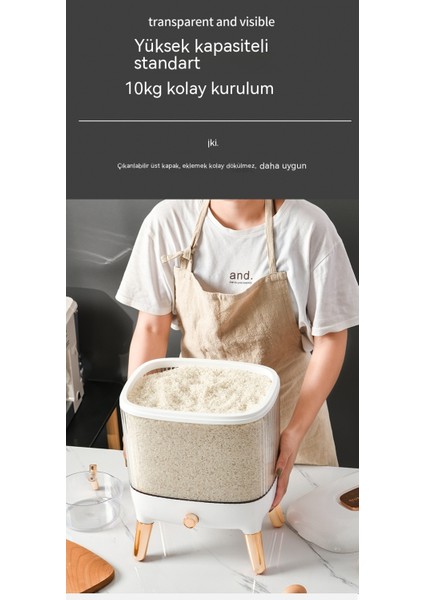 Ölçüm Için Preslenmiş Ev Tipi Pirinç Kovası Böcek Geçirmez ve Neme Dayanıklı Sızdırmaz Pirinç Saklama Kutusu Sızdırmaz Pirinç Saklama Kutusu 10KG Pirinç Saklama Kabı 10KG (Yurt Dışından) fiyatları