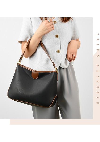Çanta Büyük Kapasiteli Kadın Çantası 2023 Yeni Vintage Bayan Omuz Çantası Moda Banliyö Crossbody Çantası (Yurt Dışından) fiyatları