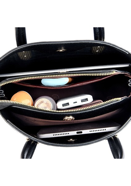 Çanta Kadın Çantası 2023 Yeni Avrupa ve Amerikan Tarzı Timsah Desen Bayan Çanta Çok Katmanlı Büyük Kapasiteli Tek Omuzlu Messenger Çanta (Yurt Dışından) indirimleri