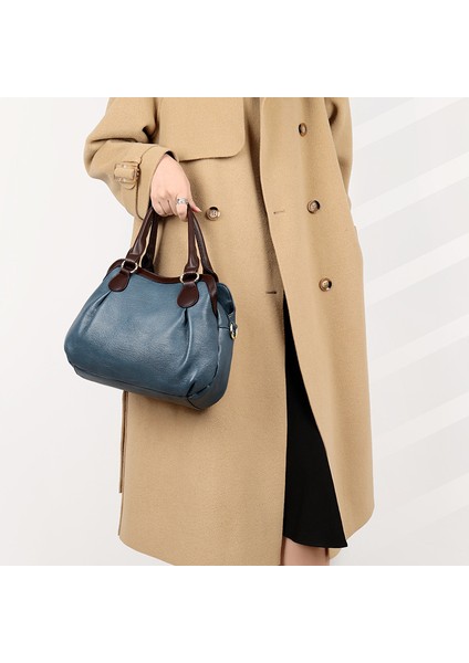 Çanta 2023 Yeni Kadın Çanta Avrupa ve Amerikan Retro Büyük Kapasiteli Crossbody Çanta Rahat Basit El Çantası (Yurt Dışından) modelleri