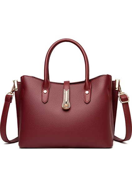 Bayan Büyük Çanta 2023 Yeni Avrupa ve Amerikan Moda Büyük Kapasiteli Tek Omuz Çapraz Taşıma Çantası (Yurt Dışından)