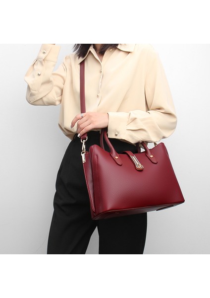 Bayan Büyük Çanta 2023 Yeni Avrupa ve Amerikan Moda Büyük Kapasiteli Tek Omuz Çapraz Taşıma Çantası (Yurt Dışından) fiyatları