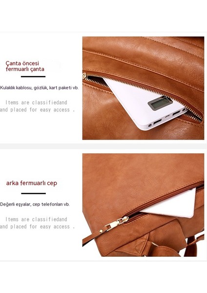 Backpack Büyük Kapasiteli Sırt Çantası Kadın Avrupa ve Amerikan Retro Bayan Sırt Çantası (Yurt Dışından) indirimleri