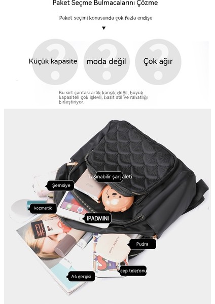 Kadın Çantaları 2023 Yeni Sırt Çantası Kız Sırt Çantası Moda Oxford Bez Çanta Kadın Bags (Yurt Dışından) indirimleri