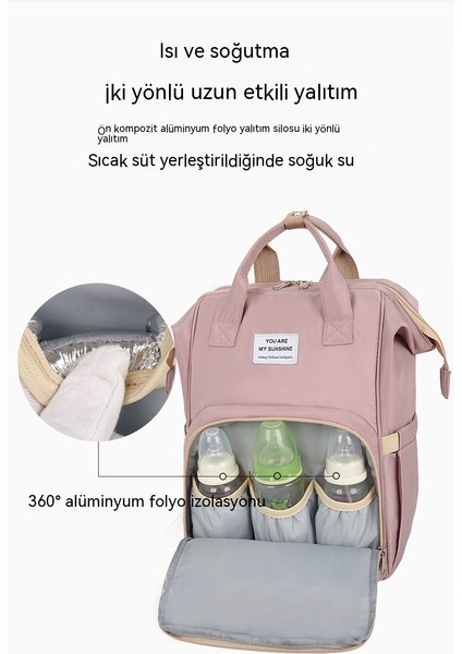 Anne Çantası Büyük Kapasiteli Yaz Yeni Hafif Basit Moda Kore Versiyonu Anne ve Bebek Malzemeleri Saklama Çantası (Yurt Dışından) modelleri