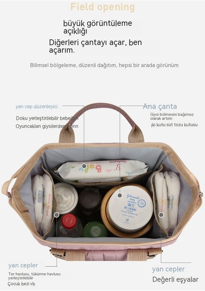 Anne Çantası Büyük Kapasiteli Yaz Yeni Hafif Basit Moda Kore Versiyonu Anne ve Bebek Malzemeleri Saklama Çantası (Yurt Dışından) indirimleri