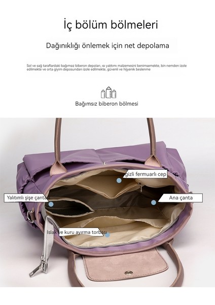 Mumya Çantası Toto Çantası Yeni Çok Fonksiyonlu Depolama Yalıtım Çantası Kuru ve Islak Ayırma Çantası Banliyö Çantası Tek Omuz Çapraz Çanta Kadın (Kolye Yok) (Yurt Dışından) fiyatları