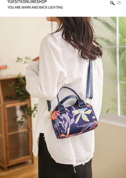 Edebiyat ve Sanat 2023 Yeni Moda Tek Omuz Kadın Çantası Moda Baskılı Anne Çantası Büyük Kapasiteli Taşınabilir Crossbody Çantası (Yurt Dışından) modelleri