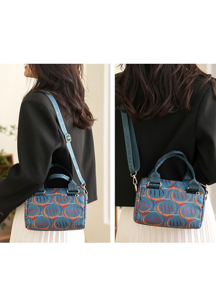 Edebiyat ve Sanat 2023 Yeni Moda Tek Omuz Kadın Çantası Moda Baskılı Anne Çantası Büyük Kapasiteli Taşınabilir Crossbody Çantası (Yurt Dışından) fiyatları