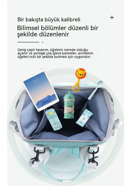 Yeni Mumya Çanta Panda Baş Desen Anne ve Bebek Çanta Moda Karikatür Anne Çanta Büyük Kapasiteli Bebek Bezi Çanta (Yurt Dışından) fırsatları