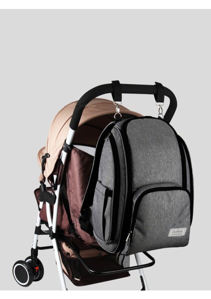 Yüksek Dereceli Su Geçirmez Açık Omuz Mumya Çantası Çok Fonksiyonlu Büyük Kapasiteli Çift Fermuarlı Tam Açık Anne ve Bebek Sırt Çantası Bebek Bezi Çantası (Yurt Dışından) modelleri