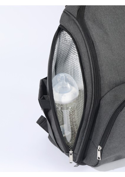 Yüksek Dereceli Su Geçirmez Açık Omuz Mumya Çantası Çok Fonksiyonlu Büyük Kapasiteli Çift Fermuarlı Tam Açık Anne ve Bebek Sırt Çantası Bebek Bezi Çantası (Yurt Dışından) fırsatları