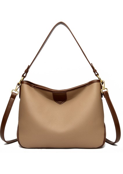 Çanta Büyük Kapasiteli Kadın Çantası 2023 Yeni Vintage Bayan Omuz Çantası Moda Banliyö Crossbody Çantası (Yurt Dışından)