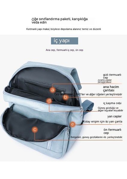 Backpack Bag Sırt Çantası Kadın Yeni Rahat Vahşi Küçük Sırt Çantası Kadın Bayan Sırt Çantası (Yurt Dışından) indirimleri
