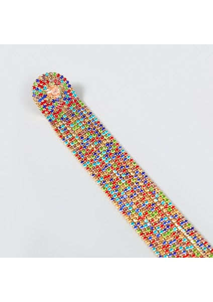 Küpe Kadın Düğün Köpüklü Gümüş Kaplama Uzun Püskül Kristal Rhinestone Damla Dangle Gelin Küpe (Yurt Dışından) modelleri