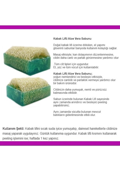 Kabak Lifli Aloe Vera Sabunu