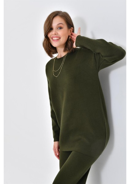 Kadın Düz Basic İkili Takım Haki 20588 indirimleri