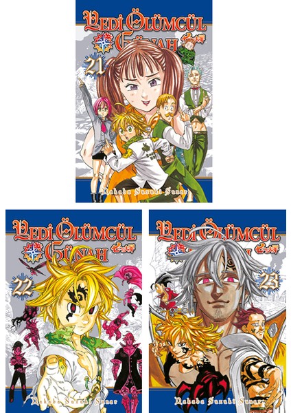 Yedi Ölümcül Günah 21-22-23. Ciltler Manga Seti - Nakaba Suzuki