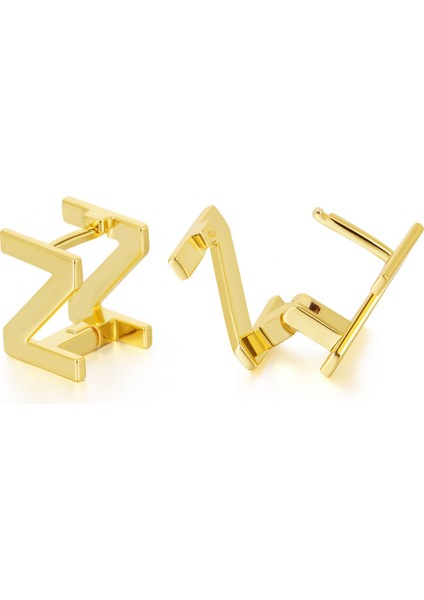 Altın Kaplama Damla Küpe Kadın Küpe Harf Az Küpe --- Z (Yurt Dışından)